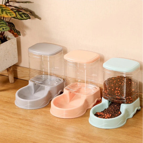 Automatic Pet Feeder with Drinking Bowl Large Capacity 3.8L