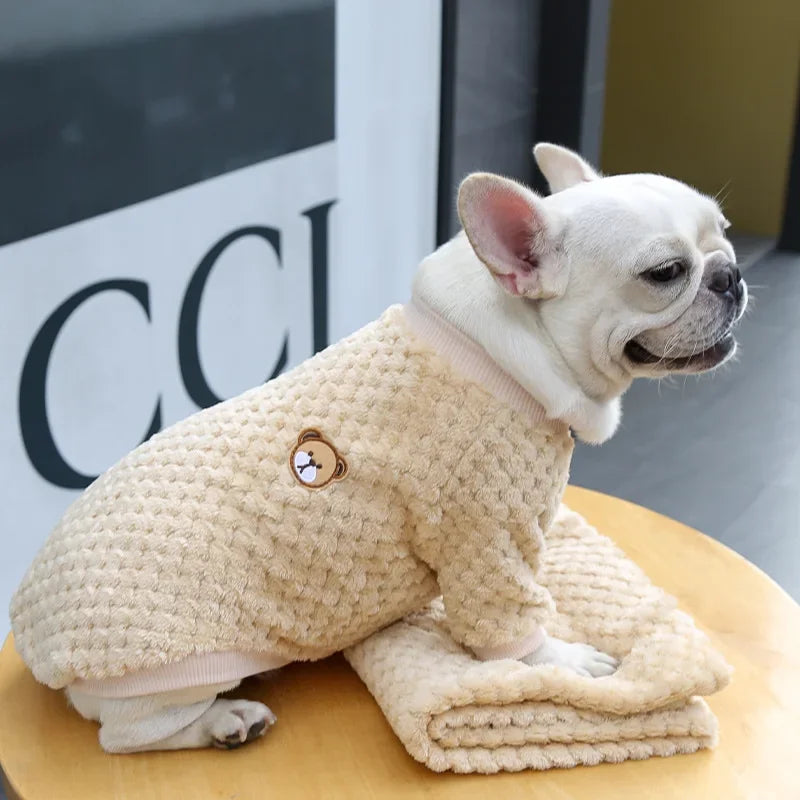 Cozy Fleece Dog Sweater for Small and Medium Breeds