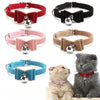 Velvet Bow Tie Pet Collar with Bell for Cats and Small Dogs