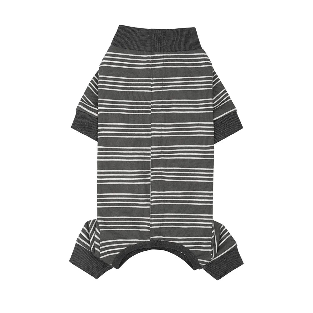 Striped Four-Leg Dog Pajama Jumpsuit