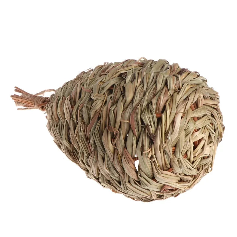Handwoven Natural Grass Hanging Bird Nest for Small Birds