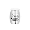 Aluminum Memorial Urn with Tree of Life Design for Ashes of Humans or Pets
