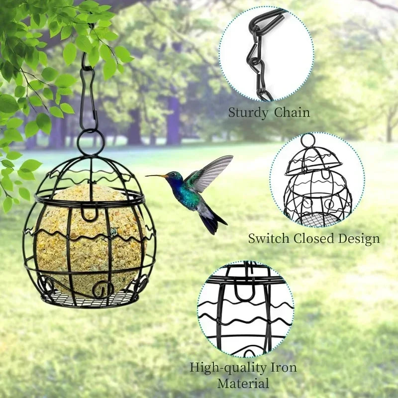 Hanging Metal Bird Feeder with Hook
