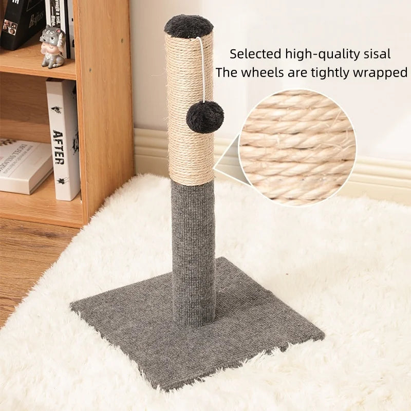 Minimalist Vertical Sisal Cat Scratcher with Detachable Design