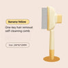 Self-Cleaning Pet Grooming Brush with One-Button Hair Release