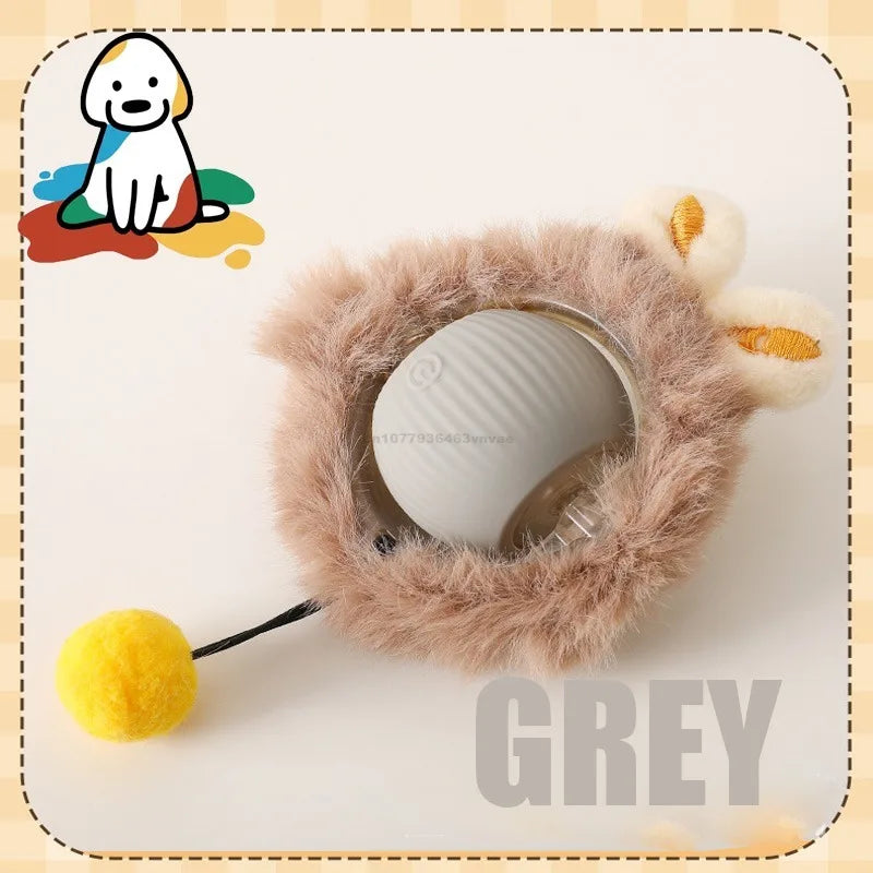 Interactive Automatic Rolling Cat Toy with Tail