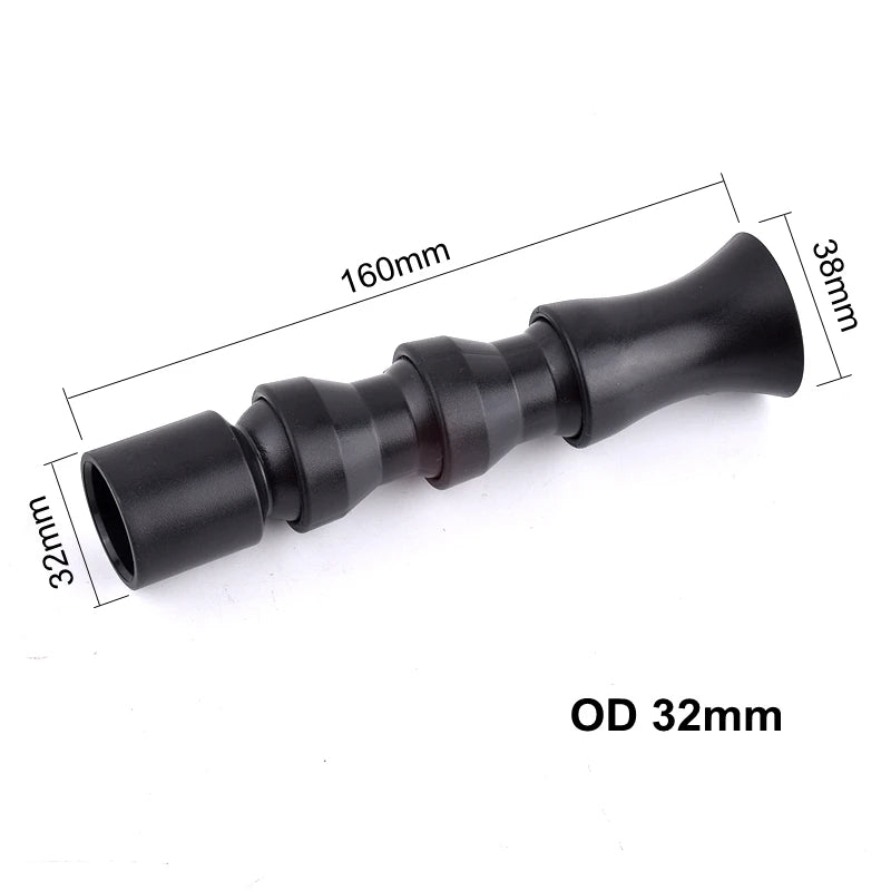 Schwarze, verstellbare Aquarium-Wasser-Auslassdüse mit 160mm Länge und 32mm Außendurchmesser