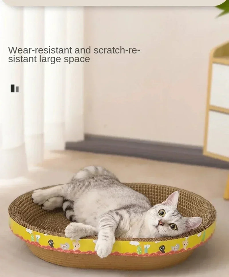 Nid Grattoir en Carton Ondulé pour Chat