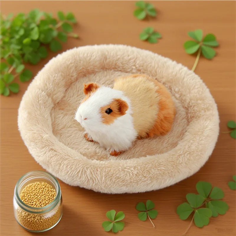 Plush Cozy Nest Bed for Small Pets