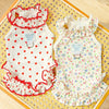 Floral Princess Pet Dress with Heart Print
