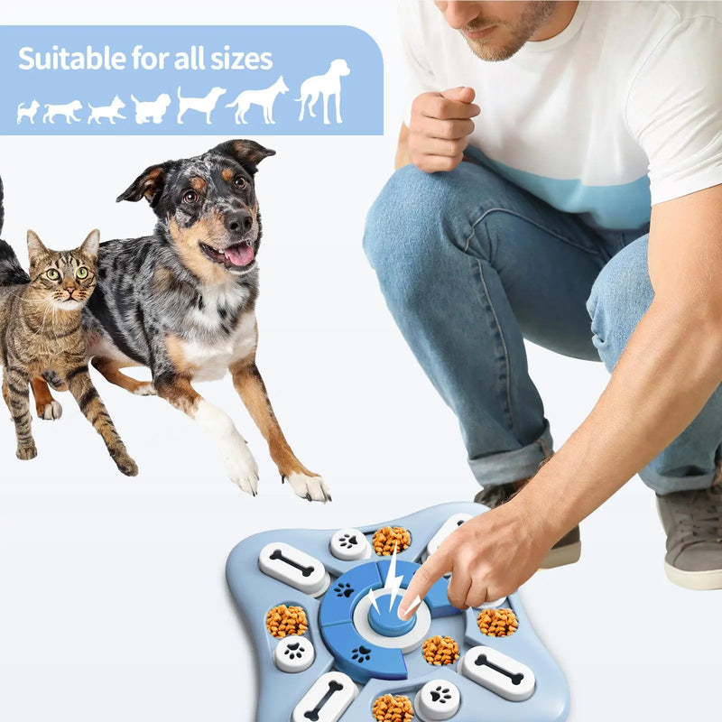 Interaktiver Hundespielzeug-Fressnapf mit Rätselsystem
