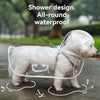 Clear Dog Raincoat with Button-Up Front