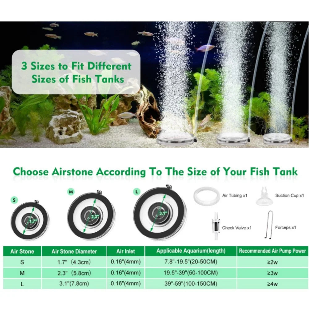 Acrylic Aquarium Bubbler Kit – Silent Oxygen Diffuser