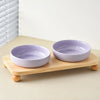 Elevated Ceramic Cat & Dog Bowl with Stand – 2-in-1 Food and Water Feeder