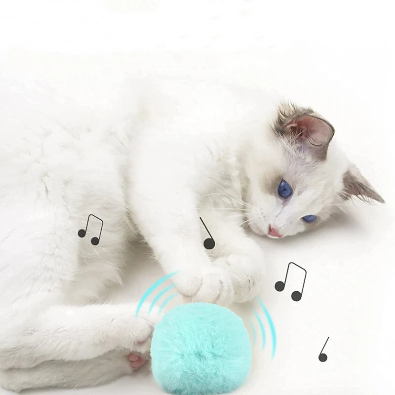 Pelota de Peluche Interactiva para Gatos con Sonidos Incorporados