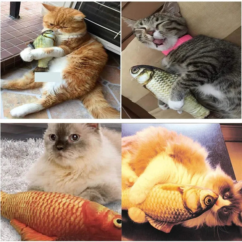 Catnip-Filled Plush Fish Toy 5-Pack for Cats and Kittens