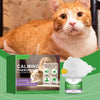 Un gato naranja y blanco peludo sentado junto a un kit difusor de feromonas calmantes blanco.