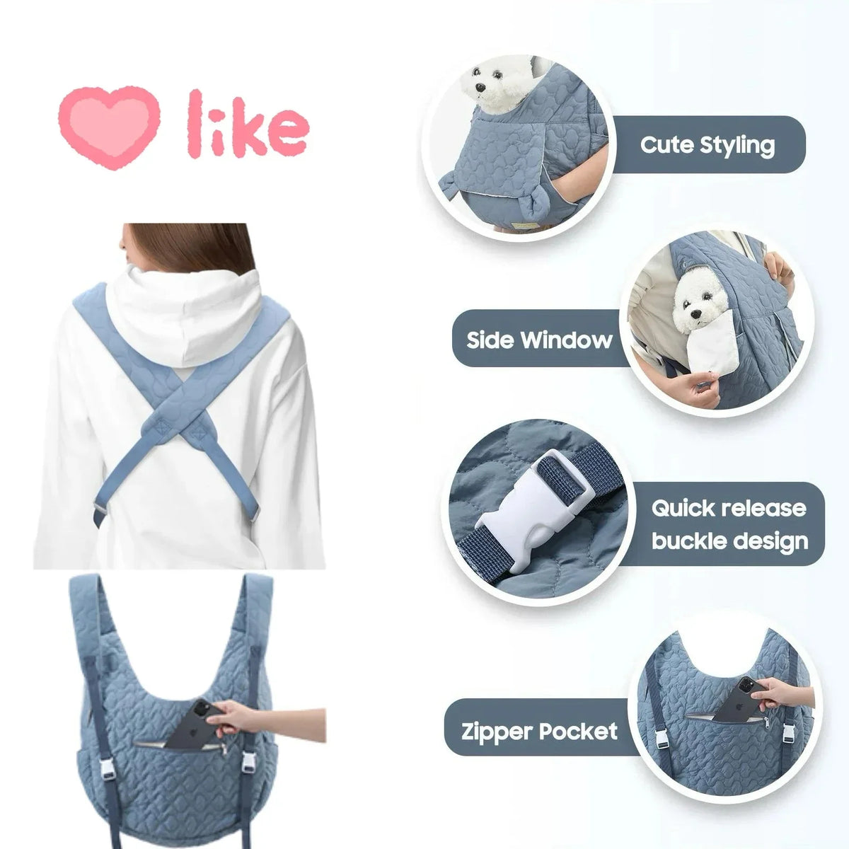 Spacious Pet Carrier Backpack for Dogs and Cats