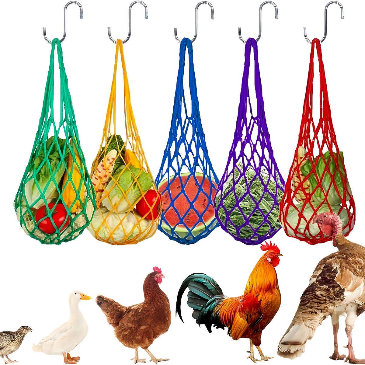 Hanging Poultry Feed Net Bag (2-Pack)