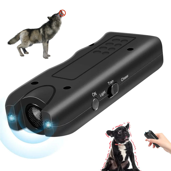 Portable Ultrasonic Dog Repeller and 3-in-1 Training Device