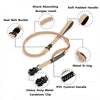 Reflective Bungee Dog Leash with Car Seatbelt Attachment for Large Dogs