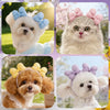 Handmade Pet Hair Bows – Adjustable Multi-Style Cloth Bows for Dogs and Cats
