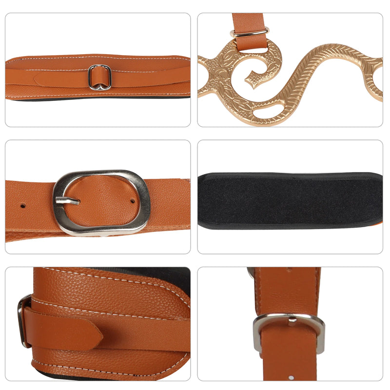 Bridon en cuir réglable pour cheval (Hackamore)