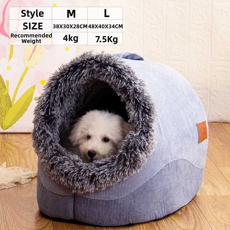 Niche Douillette Rayée pour Animaux