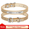 Individuell gravierte Leder-Hundehalsband mit ID-Tag