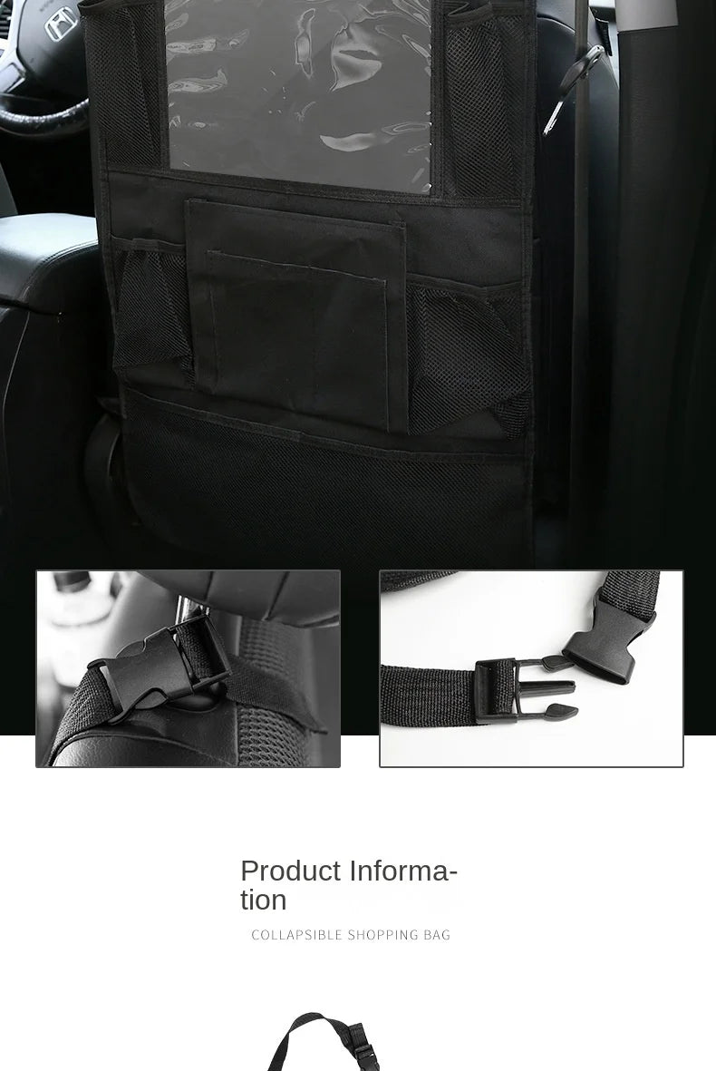 Car Backseat Organizer with Tablet Holder and Storage Pockets
