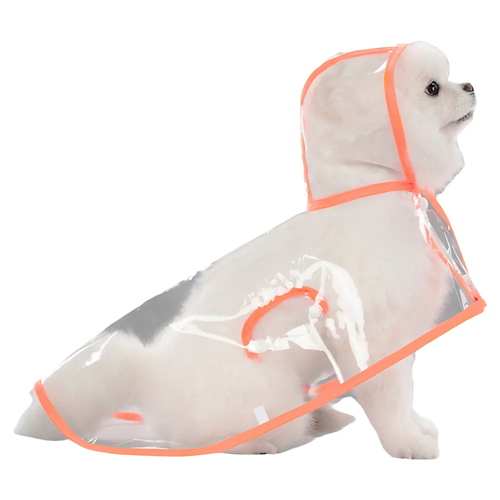 Transparent Waterproof Dog Raincoat for Medium to Large Dogs