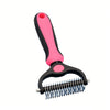 Double-Sided Pet Grooming Comb for Detangling and Shedding