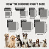 Various sizes of waterproof pet bed covers displayed next to dogs and cats.