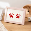 Wooden Baby Handprint & Pet Paw Print Keepsake Frame with Imprint Kit