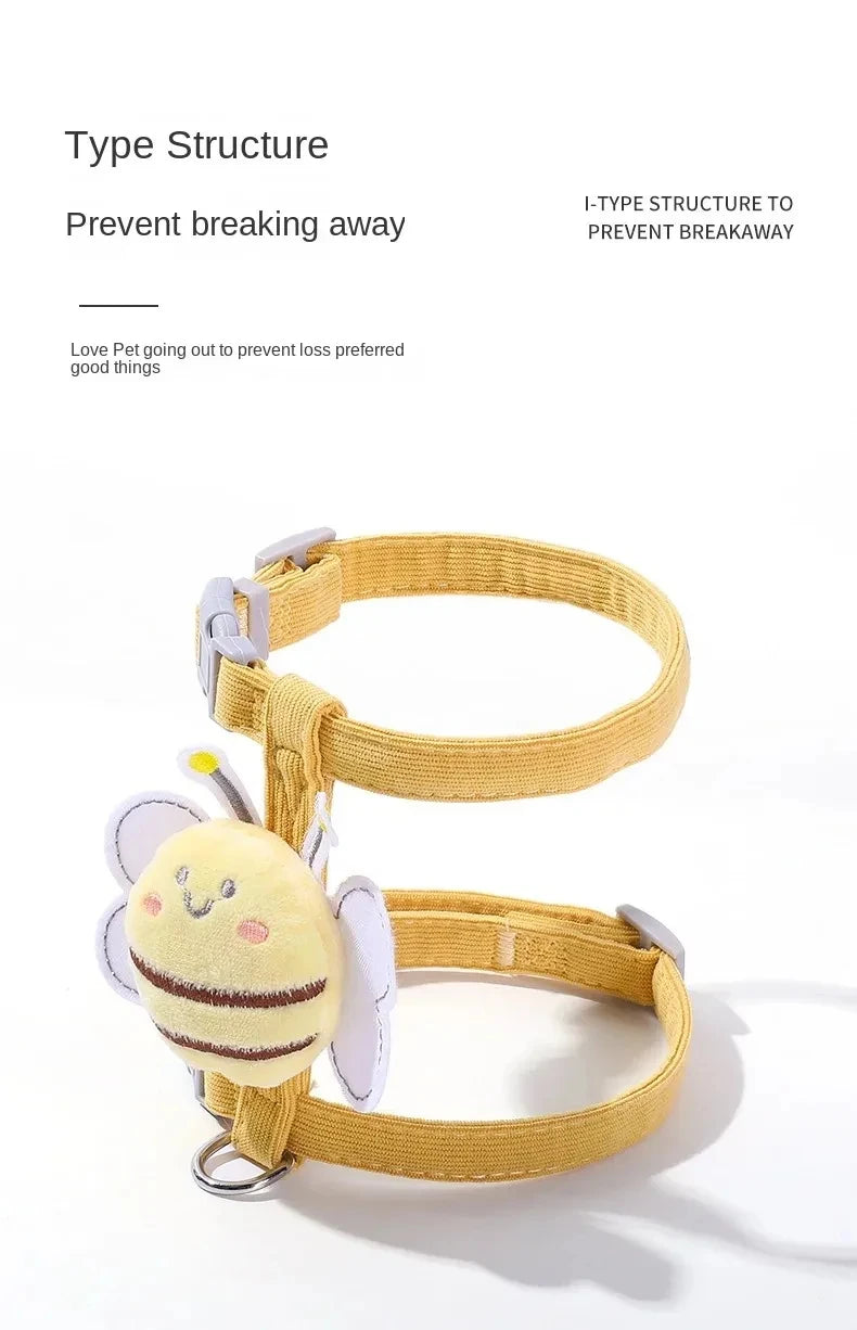 Breathable Mesh Cat & Small Dog Harness with Leash