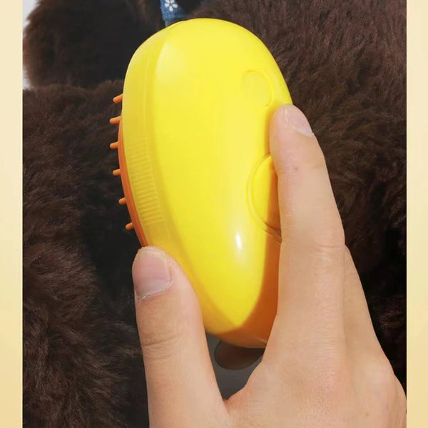 Spray de toilettage parfumé à la mangue & Brosse-massage pour animaux