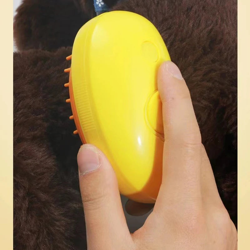 Spray de toilettage parfumé à la mangue & Brosse-massage pour animaux