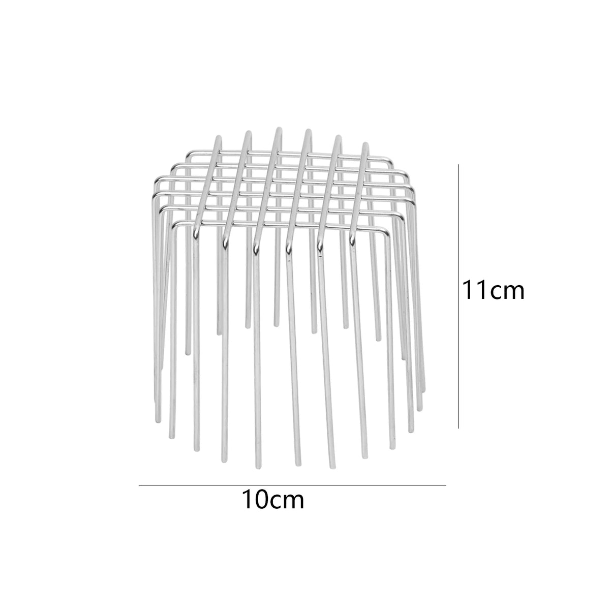 Stainless steel roof and floor drain mesh cover with multiple vertical drains