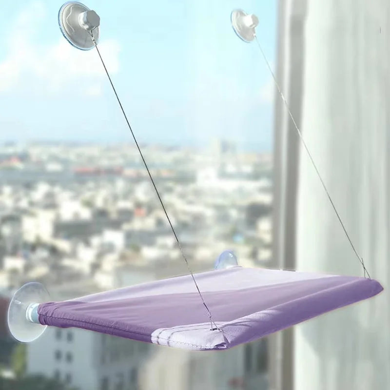 Window-Mounted Cat Hammock with Suction Cup Mount