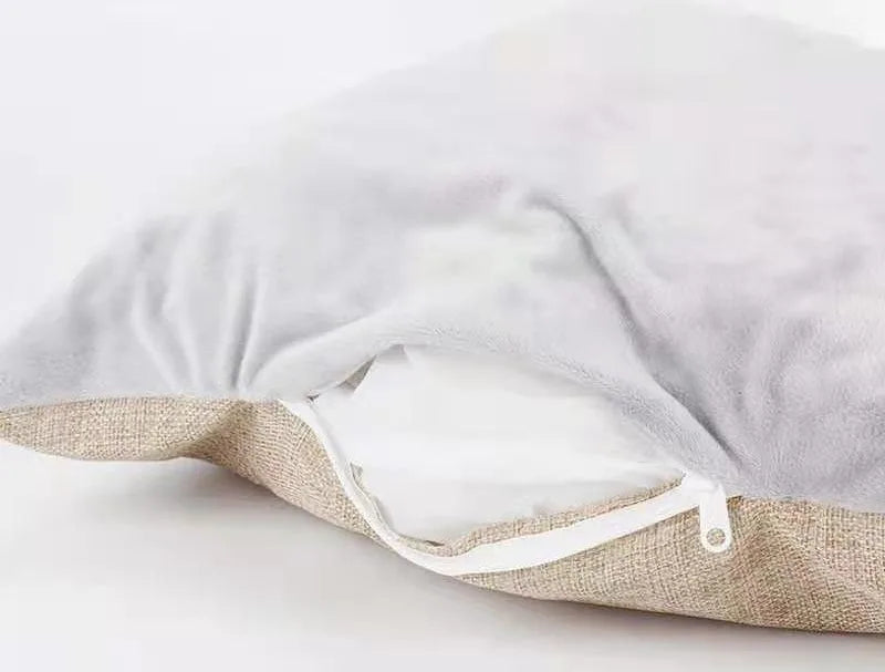 A light gray cozy foldable pet cave bed with a beige fabric lining is shown.