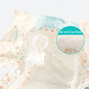 Close-up view of reusable sanitary diapers for dogs showing the absorbent core and air vent surface.