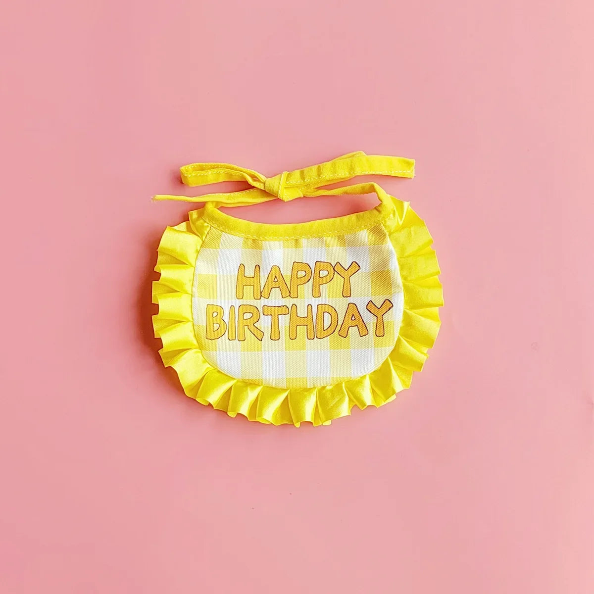 Happy Birthday Pet Party Hat and Bib Set