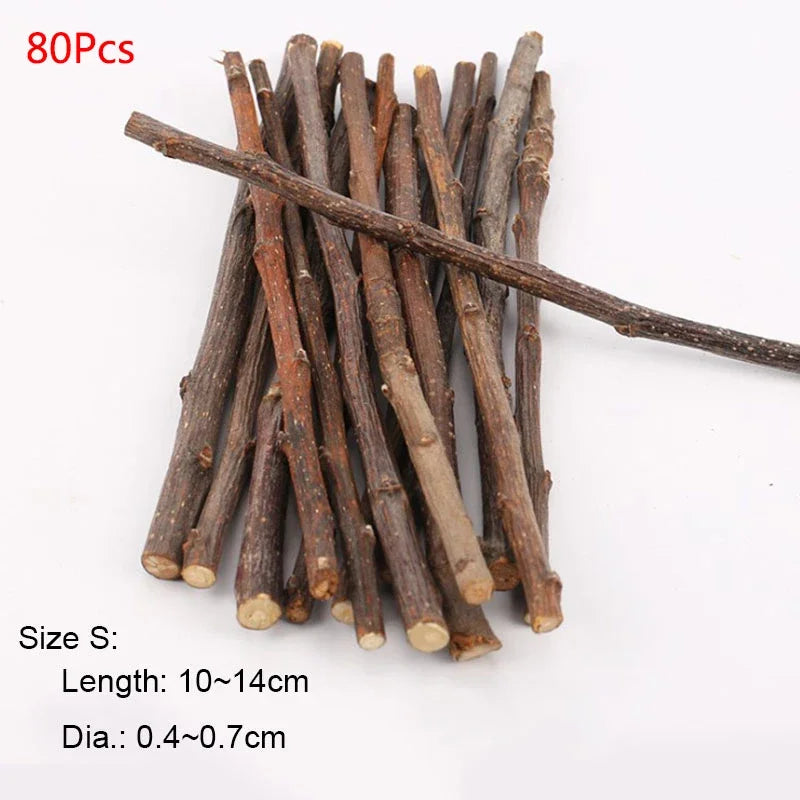 Palos de Masticar de Árbol de Manzana Natural para Mascotas Pequeñas