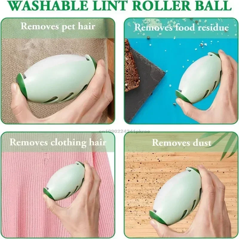 Helles grünes Gel-Lint-Rollerball zur Entfernung von Tierhaaren, Essensresten, Kleidungsfasern und Staub von Oberflächen