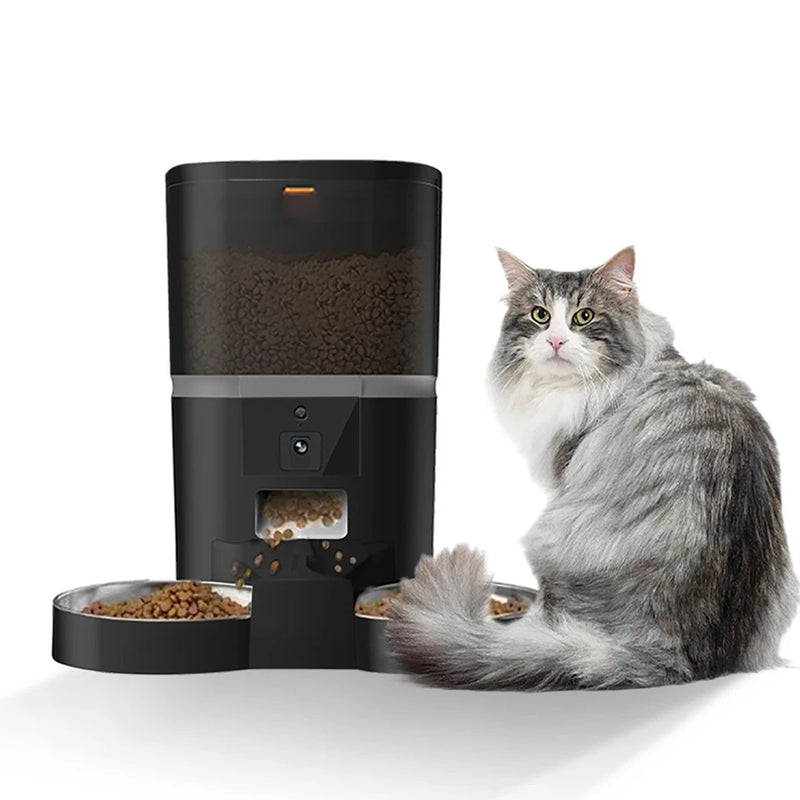 Distributeur de nourriture intelligent pour animaux avec caméra et contrôle par application