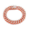 Luxus-Hundehalsband mit Strass und Cubano-Kette