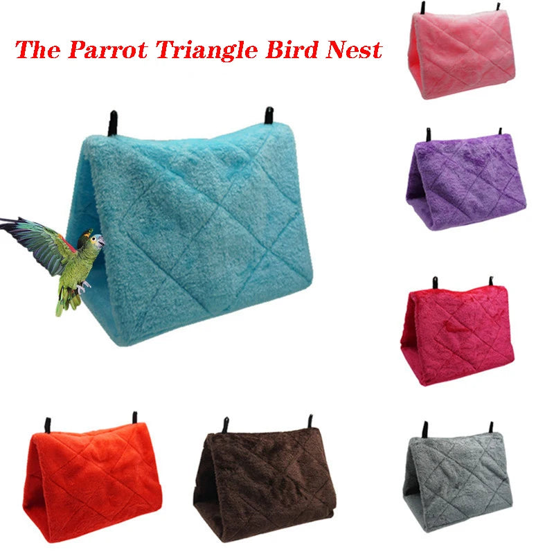 Plush Hanging Bird Hammock Tent with Hooks