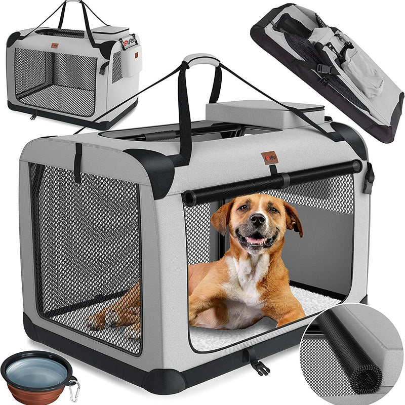 Transportín Plegable para Mascotas con Interior Acolchado