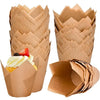 Natural Unbleached Tulip Cupcake Liners (100-Pack)