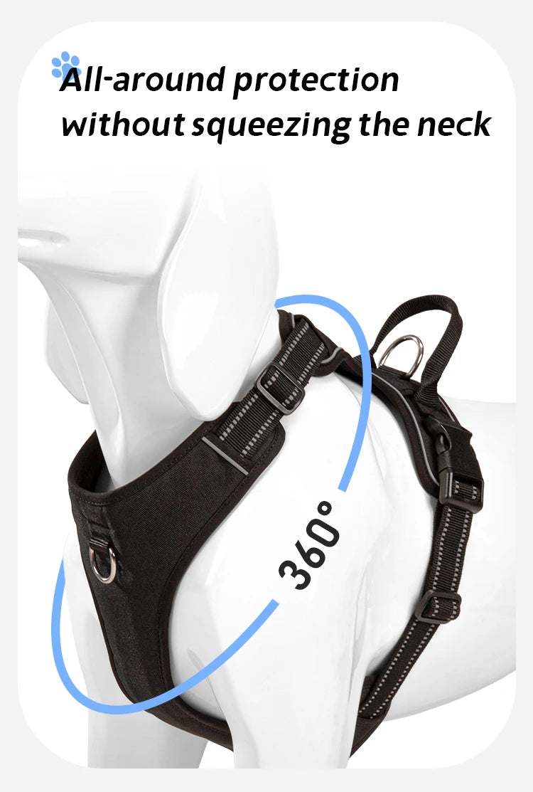 Reflective No-Pull Dog Harness with Quick-Release Buckles